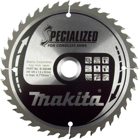 Пильный диск по дереву Z20 Specialized Makita B-31142 (85*15*1мм)